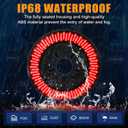 Upgraded Spare Tire Brake Light for Jeep Wrangler JL JLU 360 LEDs Super Bright 3rd Third Brake Light Plug-and-Play Rear Ring Wheel Light fit for Jeep Wrangler 2018 2019 2020 2021 2022 2023 2024 2025