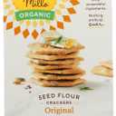 Simple Mills Organic Seed Crackers, Original, Gluten Free, Flax Seed, Sunflower Seeds, Corn Free, Low-Calorie Snacks, Plant Based, Nutrient Dense, 4.25oz, Pack of 1 (EXP 08/10/26)