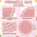 Yungyan 32 Pcs Cielito Lindo Party Decoration 13 Inches Platos De Barro Mexicanos Paper Place Mats Mexican Table Mats Cinco De Mayo Round Paper Placemat for Mexican Wedding (Pink,Stylish Style)