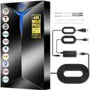 2026 Premium TV Antenna Indoor/Outdoor, 3200+ Miles Long Range for Local Channels, HDTV Antenna for Smart TV - Supports 8K 4K 1080P HD, Clear Reception, Easy Setup with 26ft Cable