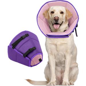 Dog Cone for Large Dogs After Surgery, Soft Dog Cone Collar for Dogs to Stop Licking, Adjustable Comfy E-Collar Alternative Lightweight Post-Surgery Recovery Elizabethan Collar for Pet (XL(Neck Girth:16.54"-21.65"))