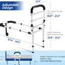 KingPavonini Bed Rails for Elderly Adults Safety, 400LB Support, Model GL04, Large with Support Legs