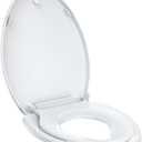 Toddler Toilet Seat White Elongated Toilet Seat with Toddler Seat, Quick-Release & Slow-Close Hinges, Child & Adult Friendly, Fits 19-Inch Elongated Toilets, Perfect for Family Bathroom Training