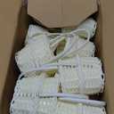 30 PCS White Mini Wicker Baskets with Handles, 4 x 3.15 inch Tiny Woven Storage baskets Small Woven Rattan Baskets with Handle for Picnics, Wedding Deco, Party Favors, Gift, Garden Deco(Oval)