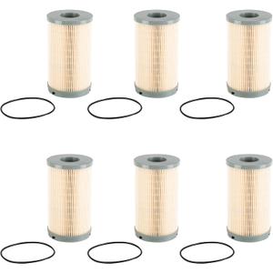 K37-1029 Fuel Filter Element Compatible with Paccar Peterbilt Kenworth FS20172 K37-1012 K37-1011, (Set of 6)