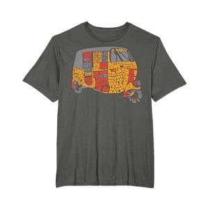 Native Indian Auto Rickshaw Typography Asian Fun Ride T-Shirt Medium