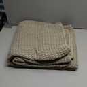 Levtex Home - Mills Waffle - Throw - Taupe Cotton Waffle - Throw Size 50 x 60in.