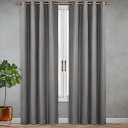 SUN+BLK Nantes Luxury Insulated Total Blackout Grommet Single Curtain Panel, Noise Reducing, Light Blocking, Grey, 52x63, 1 Panel