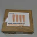 Wood Furniture Legs, 6 inch Solid Wood Sofa Legs Pack of 4 Round Couch Legs Replacement Legs for Sofa Dresser Coffee Table Cabinet Bed Home DIY (6"/15cm Slant) (6"x2.3")