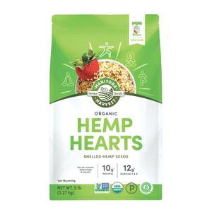 Manitoba Harvest Organic Hemp Seeds, 5 lb, 10g Plant Based Protein and 12g Omega 3 & 6 per Srv, smoothies, yogurt & salad, Non-GMO, Vegan, Keto, Paleo, Gluten Free