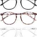 IBOANN Iconic Blue Light Glasses for Woman - Computer Glasses 99% Blue Light Blocking - Anti Eyestrain & UV Glare Protection