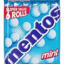 2 x Mentos Chewy Mint, Original Mint Flavor, Easter Candy, Easter Basket Essentials Stuffers for Kids and Adults, 14 Pieces Each (6 Count)