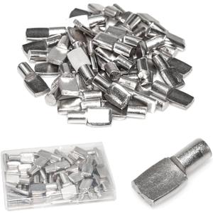 Benkyo 7mm Shelf Pins Cabinet Shelf Pegs 7mm Metal Shelf Pegs for Shelves Shelf Holders Pegs Shelf Support Pegs 50 Piece