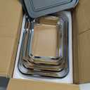 8-Piece Deep Glass Baking Dish Set with Plastic lids,Rectangular Glass Bakeware Set with Lids, Baking Pans for Lasagna, Leftovers, Cooking, Kitchen, Freezer-to-Oven and Dishwasher, Gray