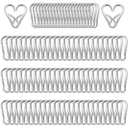 100 Pack 1.57" Heavy Duty Carabiner Clips, M4 Sliver Galvanized Steel Spring Snap Hooks, Rust-Resistant Keychain Clips for Hammock, Camping, Hiking, Fishing, Swing Set (Silver)