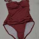 B2prity One Piece Swimsuit Women Tummy Control Bathing Suit Slimming Vintage Wrap Swimwear Removable Straps Swim Suit