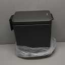 Mbillion Bathroom Trash Can with Lid Slim Stainless Steel Small Bathroom Garbage Can 10 Liter, 2.6 Gallon Soft Close, Step Pedal, Slim Wastebasket for Toilet, Office, Bedroom, Dark Grey