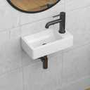 Wall Mount Bathroom Sink 18"x 10" Floating Bathroom Vessel Sink