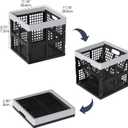 18 L Collapsible Milk Crates, Plastic Stackable Storage Crate, 3-Pack