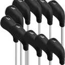 PGM Golf Club Covers, 10pcs Protective Washable Golf Iron Head Covers Set with Number Opening, Easy On and Off, Fits Right Handed Brands