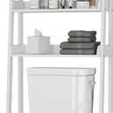 UTEX Over The Toilet Storage Shelf, 3-Tier Over Toilet Bathroom Organizer, Above Toilet Shelves Rack (White)