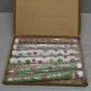 Baquler 6 Pcs Christmas Flameless Taper Candles 10.6 Inch Elf Theme Candles Battery Operated LED Christmas Candlesticks for Xmas Centerpiece Holiday Party Decor