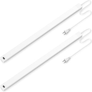 2pcs Hand Wave Under Cabinet Lights, 16" Under Counter Lighting with Dimmable and 4000K Natural White,Plug and Play,LED Lights for Kitchen Cabinet, Cupboard, Closet, Desk (16" two-pack)