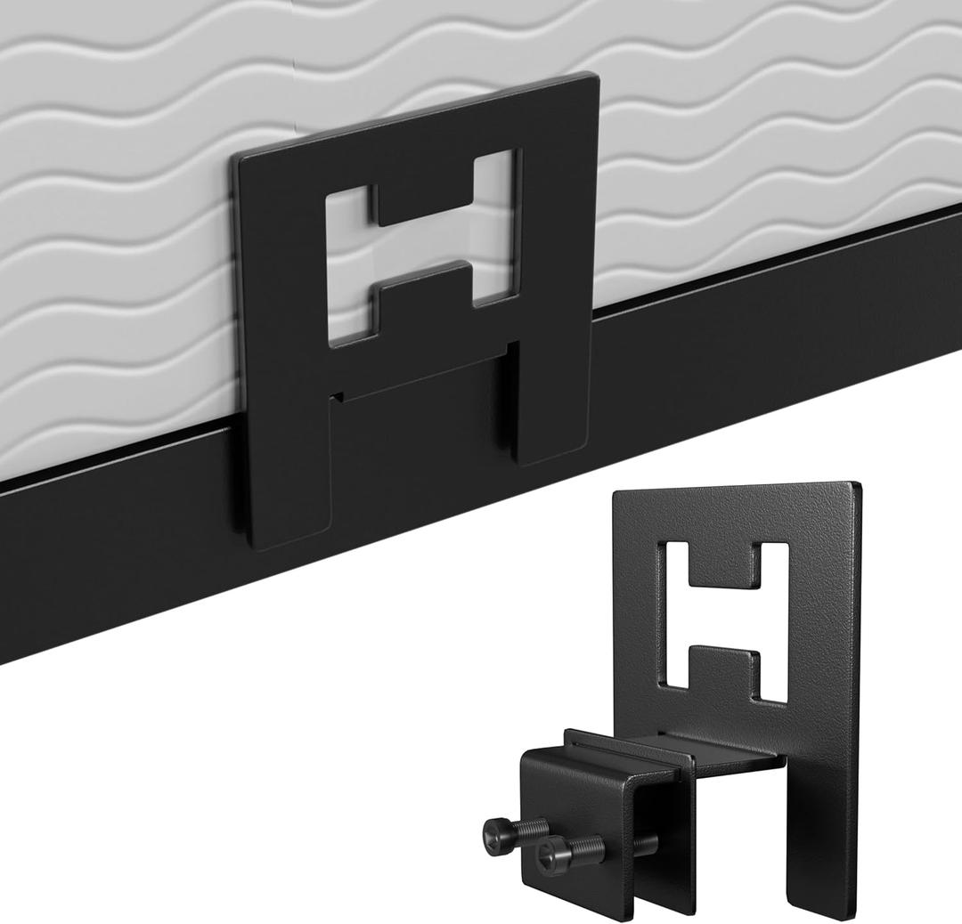 Upgraded Anti-Slip Mattress Gaskets, 6 Pcs Metal Mattress Noneslip Brackets Holder-Elegant Black Finish, Secure Mattress in Place, Prevent Slipping, Easy Install, Home & Dorm Use