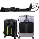 Vigorport Luggage Hook Strap,J Hook for add a Bag Luggage,Multi Adjustment Bag Strap Hook with Hands Free(Black-Large Size)