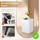 Cube Display Pedestal Stand for Bridal Shop, Square White Display Risers Columns, Party Event Decor Platform Base Tables for Boutiques Wedding Birthday Party Exhibition (15.7*15.7*23.6in)