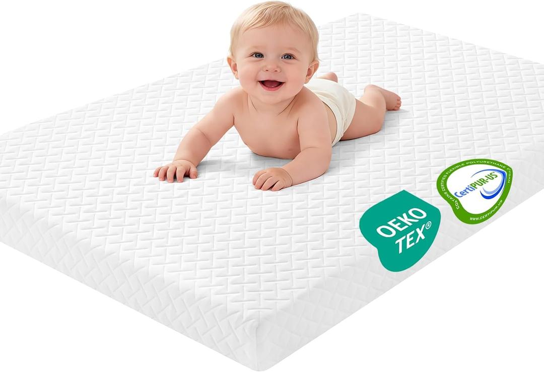 Pack and Play Mattress Pad, 38"x26" Dual-Sided Memory Foam Pack N Play Mattresses, Portable Baby Crib Mattress, Machine Washable