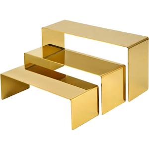 Bag Display Stand Set 3, Gold Purse Display ,Stainless Steel Heavy Duty Handbag Display Stand Shoe Rack For Wallets, Bags, Shoes, Perfume, Jewelry  Boutique & Retail Countertop Display