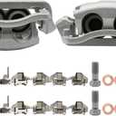 Chefull 2pcs Disc Front Brake Calipers Assembly with Bracket Fits for Ford F-250 Super Duty 2005-2012, for F-350 Super Duty 2005-2012, Front Passenger & Driver Side, 18-B5022 18-B5023