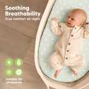 2 x 2-Pack Organic Bassinet Sheets for Girls, Boys - 100% Cotton Bassinet Mattress Sheets Compatible with Halo Bassinest Swivel Sleeper, Graco, Baby Delight, Chicco, Unisex Fitted Bassinet Sheets (Herb)
