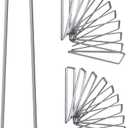 UPMCT 12 Inch Galvanized Garden Landscape Staples Stakes, 25 50 100 PCS Anti-Rust Garden Staples U-Shaped Landscape Pins for Secure Lawn Fabric (25, 12 Inch)