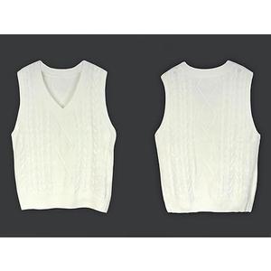 Sweater Vest Women Sleeveless V Neck Cable Knit Sweater Vest Vintage Preppy Style Pullover Fall Casual Sweater, Medium