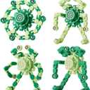 Gokeey St. Patrick's Day Decorations Transformable Fidget Spinners for Kids and Adults Stress Relief Sensory Toys for Boys and Girls Fingertip Gyros for Party Favors Birthday Gifts for Kids