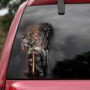 Premium Jesus Car Decal  Lion of Judah with Fighter Warrior Design  Durable & Waterproof Christian Vinyl Sticker for Car, Truck, Window, Laptop, Bumper  5.88 x 4.68 Inches