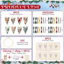 4Pcs Christmas Embroidery Kits, New DIY Heart Shaped Hand Embroidered Christmas Ornament Kit, Christma Cross Stitch Kits for Beginners, Fun Holiday Ornament Gift Set With Hoop,Thread & Needles