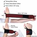BUILT-IN TRAINING FITNESS HAND WRIST SUPPORT BELT GYM WRIST WRAPS, HEAVY-DUTY GYM WRAP WITH THUMB LOOP FOR SUPPORT AND PAIN RELIEF, Medium