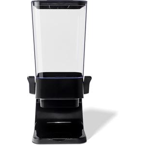 FHJP Cereal Dispenser Countertop, 5L Kitchen Organization Cereal Containers Storage, Desktop Candy Dispenser Plastic Cereal Dispenser, Snack Containers Can Hold Granola, Dry Food, Grain (Black)