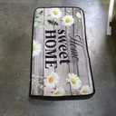 Kitchen Rugs Non Slip Washable - Anti Fatigue Cushioned Kitchen Mats for Floor, Absorbent Comfort Mat 39 X 20 Inch, Floor Rugs Mat Home Decor for Sink Office Laundry (Daisy Beach Wooden)