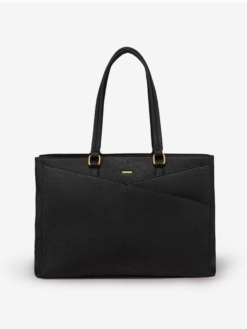 Lovevook Laptop Shoulder Bag, 15.6", Laptop Tote Bag for Women Work, Black