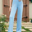 Haloumoning Girls Flare Leggings Kids Casual High Waisted Stretchy Wide Leg Pants Bell Bottoms 5-14 Years