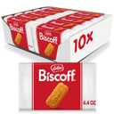 Lotus Biscoff Cookies, Caramelized Biscuit Cookies, 16 Cookies (Pack of 10), Non GMO + Vegan, 4.4 Ounce (Pack of 10), Snack Pack Size. BBD: 03-30-26
