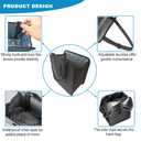 2 x Foldable Trash Can with 30 Bags- 1.85 Gallon Collapsible Trash Can, Waterproof Leak-Proof Auto Garbage Bin with Wide Opening for Car, SUV, Truck, RV (Black) (Small)