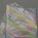 Spring Easter Tablecloth Round 70 Inch Pastel Plaid Colorful Checkered Print Holiday Circular Table Cloth Seasonal Farmhouse for Indoor Party Kitchen Dinner Picnic Tabletop Decor (Yellow Green Purple Blue Pink)