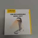 Glocusent USB Rechargeable Book Light, Portable Clip-on LED Reading Light, Reading Lights for Books in Bed with 3 Amber Colors & 5 Brightness Dimmable, Compact & Long Lasting, Perfect for Book Lovers (Dark Blue)