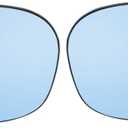 X AUTOHAUX 1 Pair Car Side Mirror Glass with Backing Plate Heated Blue Tinted Glass for BMW E86 E88 E90 E91 E92 E93 325i 328i 328xi 335i 335xi 330i 330xi, 18x10cm / 7.09"x3.94"