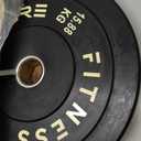 Fitvids Olympic Bumper Plates Set, 2" Weight Plates for Strength Training & Weightlifting, Paris or Set or Set with Barbell, Multiple Options